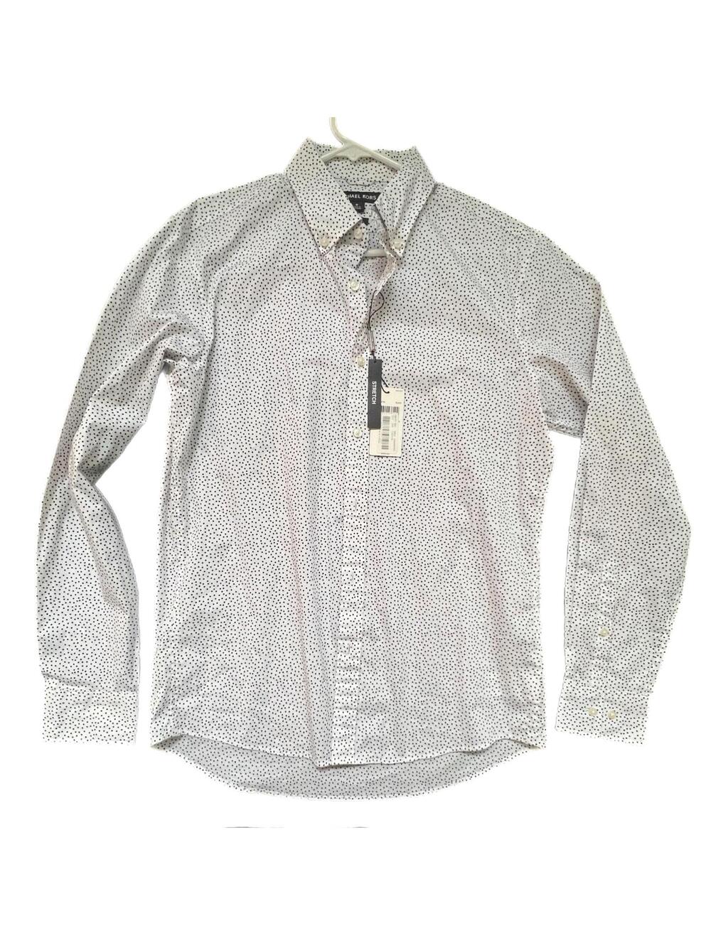 New Michael Kors Polka Dot Men’s Slim Fit Dress Shirt - M